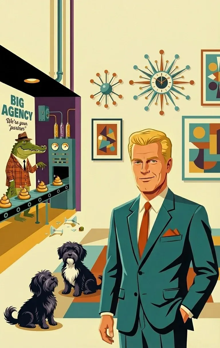 Illustrated portrait of James Webb